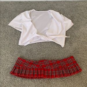 Super mini school girl skirt